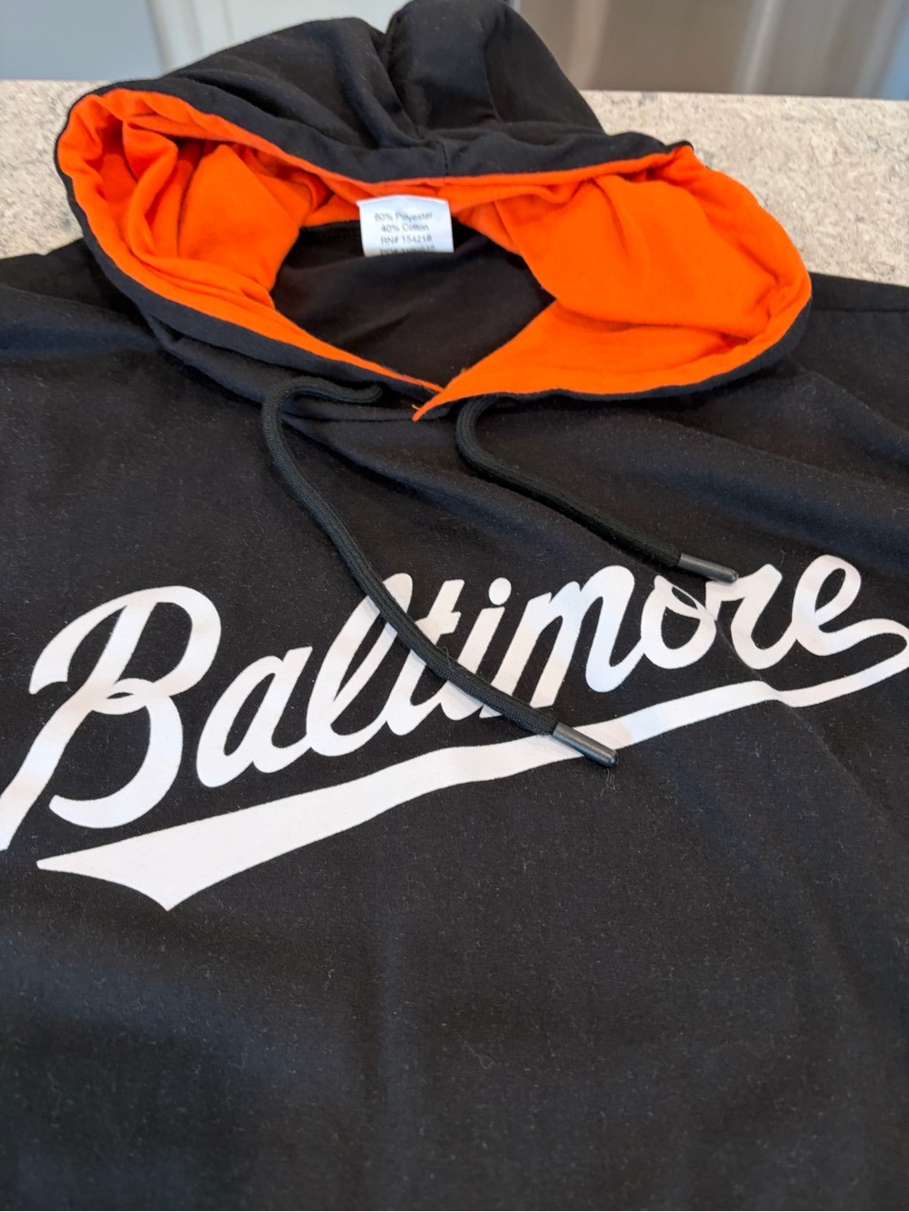 Baltimore Orioles #35 Adley Rutschman SGA Black and Orange Hoodie t-Shirt-XL - Picture 3 of 7